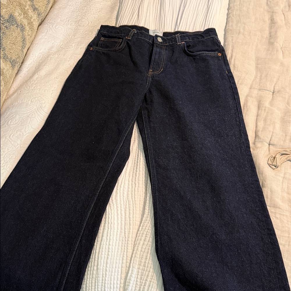 Reformation Cary Dark Indigo Wide Leg